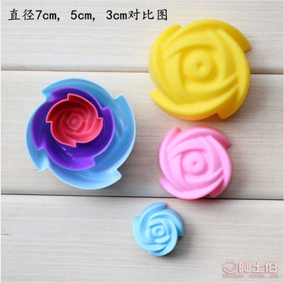 7cm玫瑰模具硅胶蛋糕模 roseYY-004 精致烘焙，宁海县云扬五金厂匠心之作